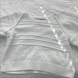 Tommy Hilfiger White Textured Women's Sweater